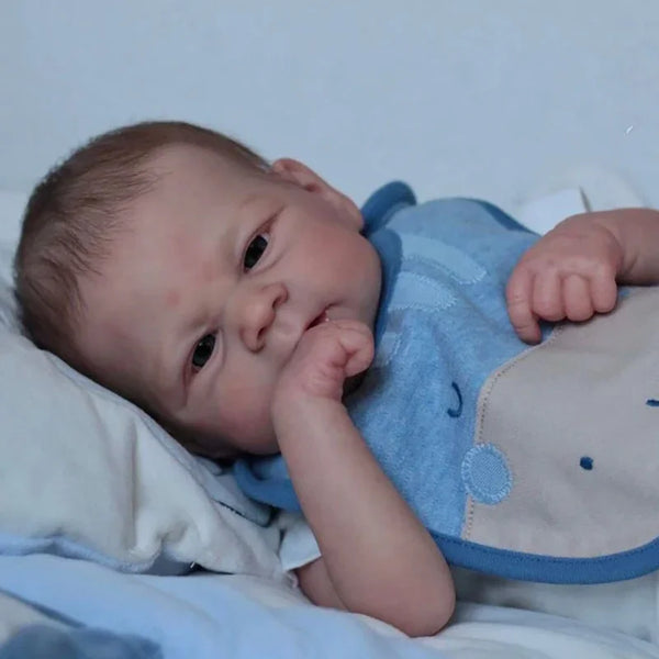 18" Awake Reborn Baby Doll Elijah with 3D Painted Skin & Visible Veins