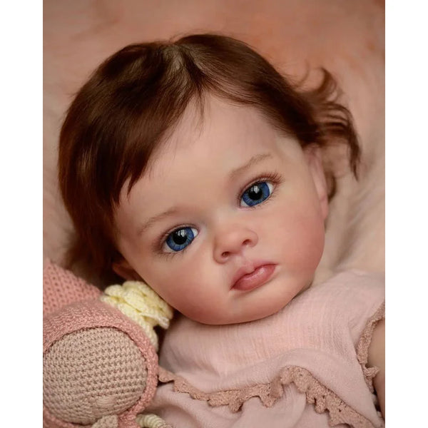 24" Realistic Reborn Toddler Girl Doll Tutti with 3D Layered Skin & Hand-Painted Details