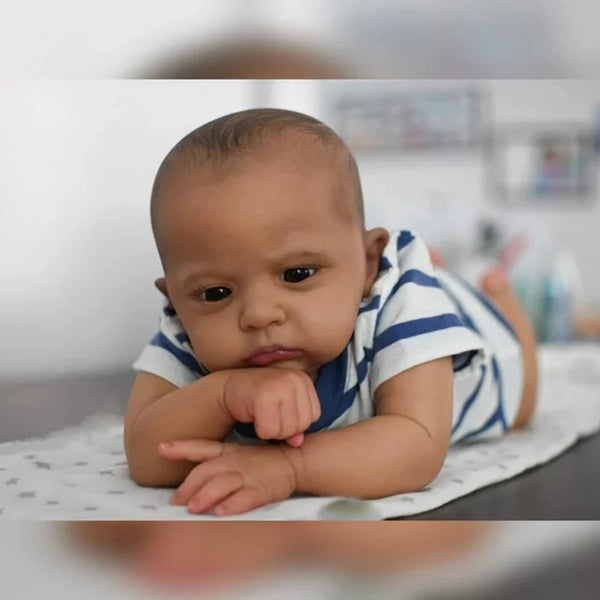 18" Full-Body Silicone Reborn Baby Boy Doll Cameron with 3D Painted Skin