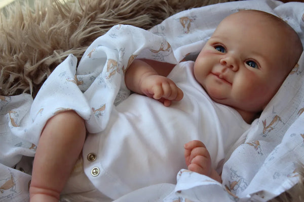 19" Lifelike Reborn Baby Doll Juliette with 3D Layered Skin & Hand-Painted Hair